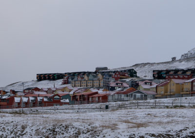 Longyearbyen, Svalbard, Longyearbyen, Arctic, The Arctic Circle, coal, cableway, historic buildings, Norway, color, housing, monochrome