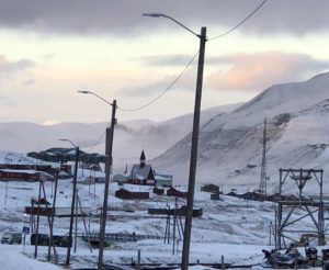 Longyearbyen, Svalbard, Arctic, The Arctic Circle, coal, cableway, historic buildings, Norway, church, light 
