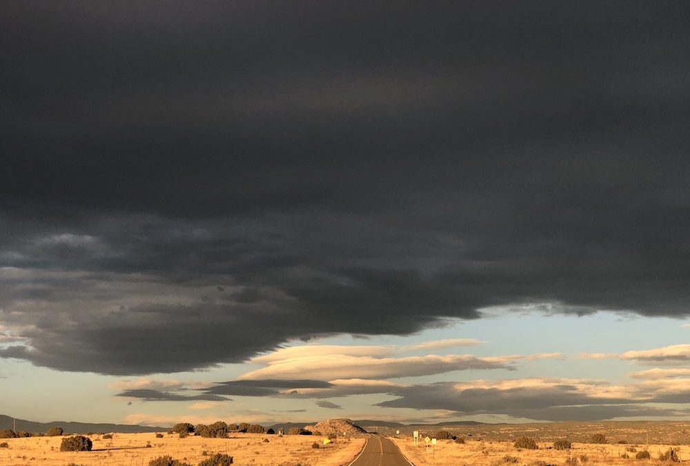 New Mexico, desert light, the road not taken enough, road trip, clouds, patterns, evening light