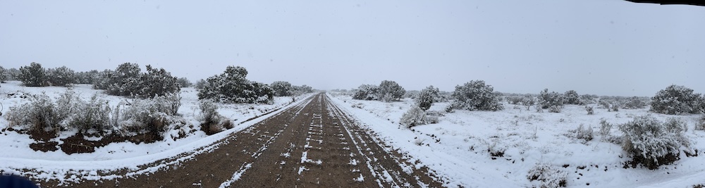 spring, New Mexico, snow, desert, Santa Fe, Lamy, somewhereinnewmexico, The Road not Taken Enough